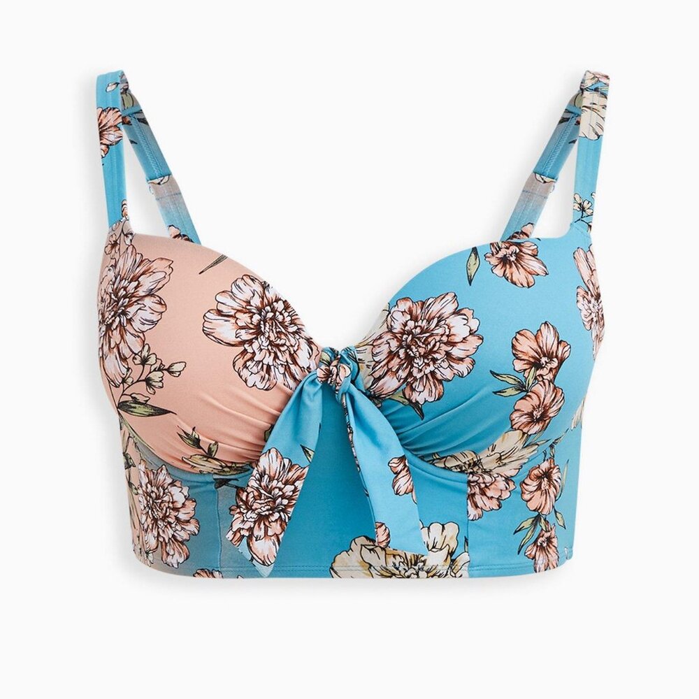 NWT Torrid Push-Up Tie-Front Bikini size 0-D/DD